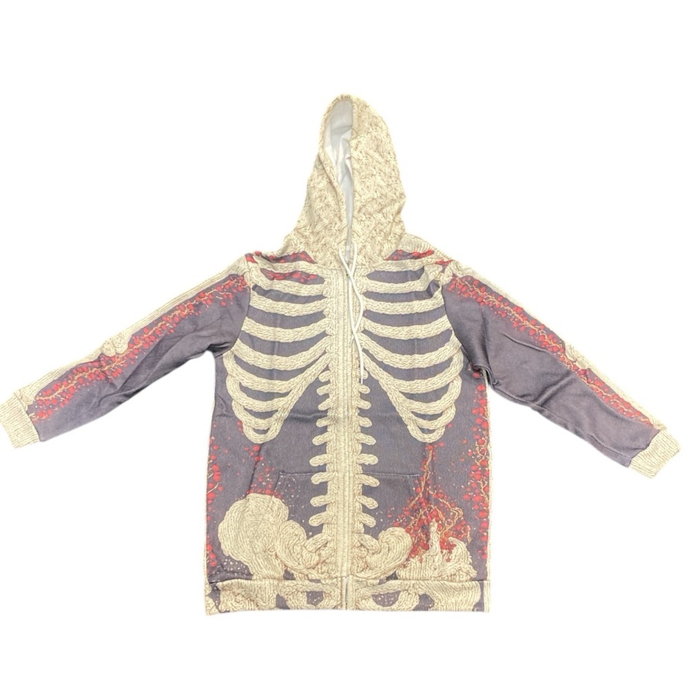 NWT Skeleton Print Hoodie L Y35